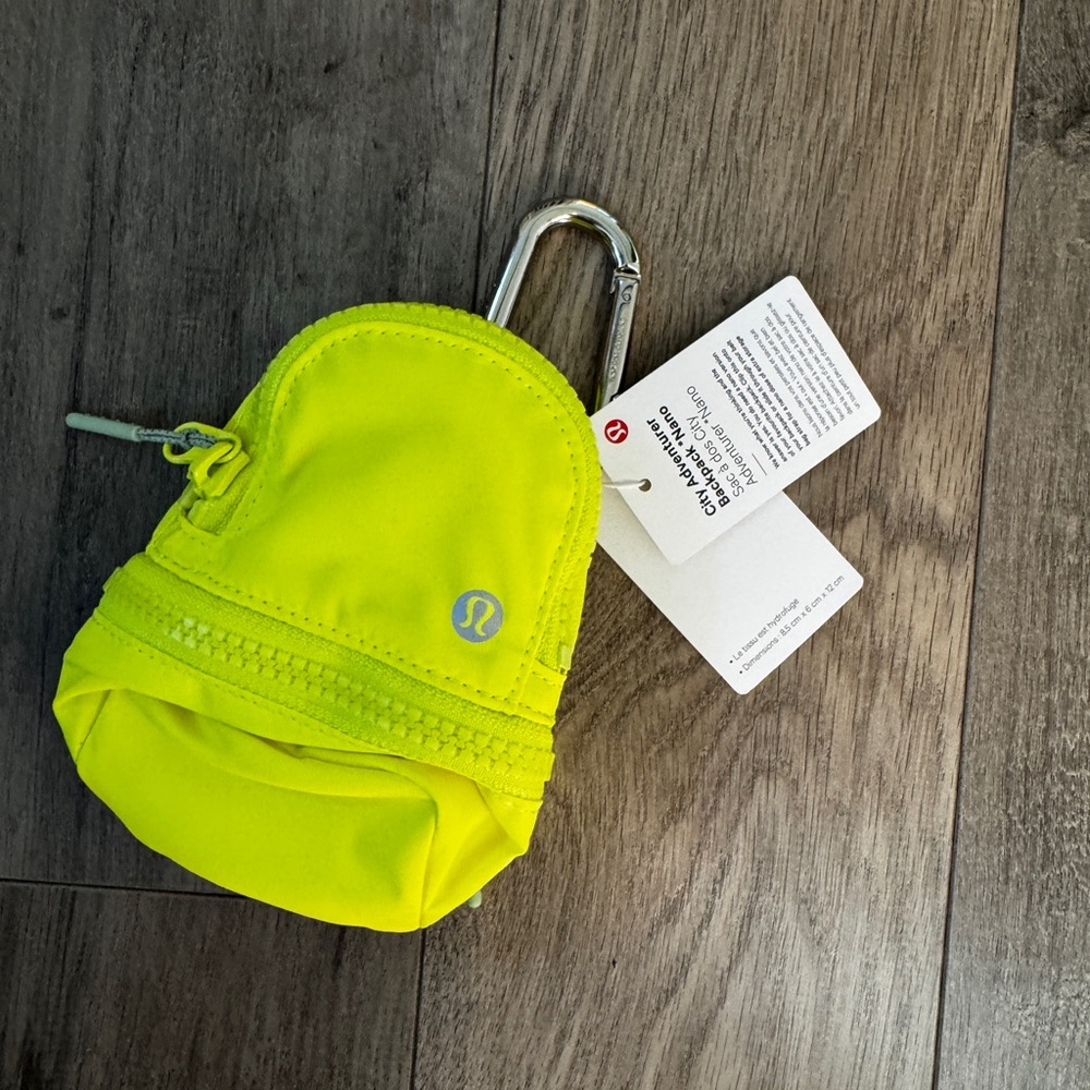 Sold ❌NWT lululemon City Adventurer nano backpack electric lemon yellow Mini Bag